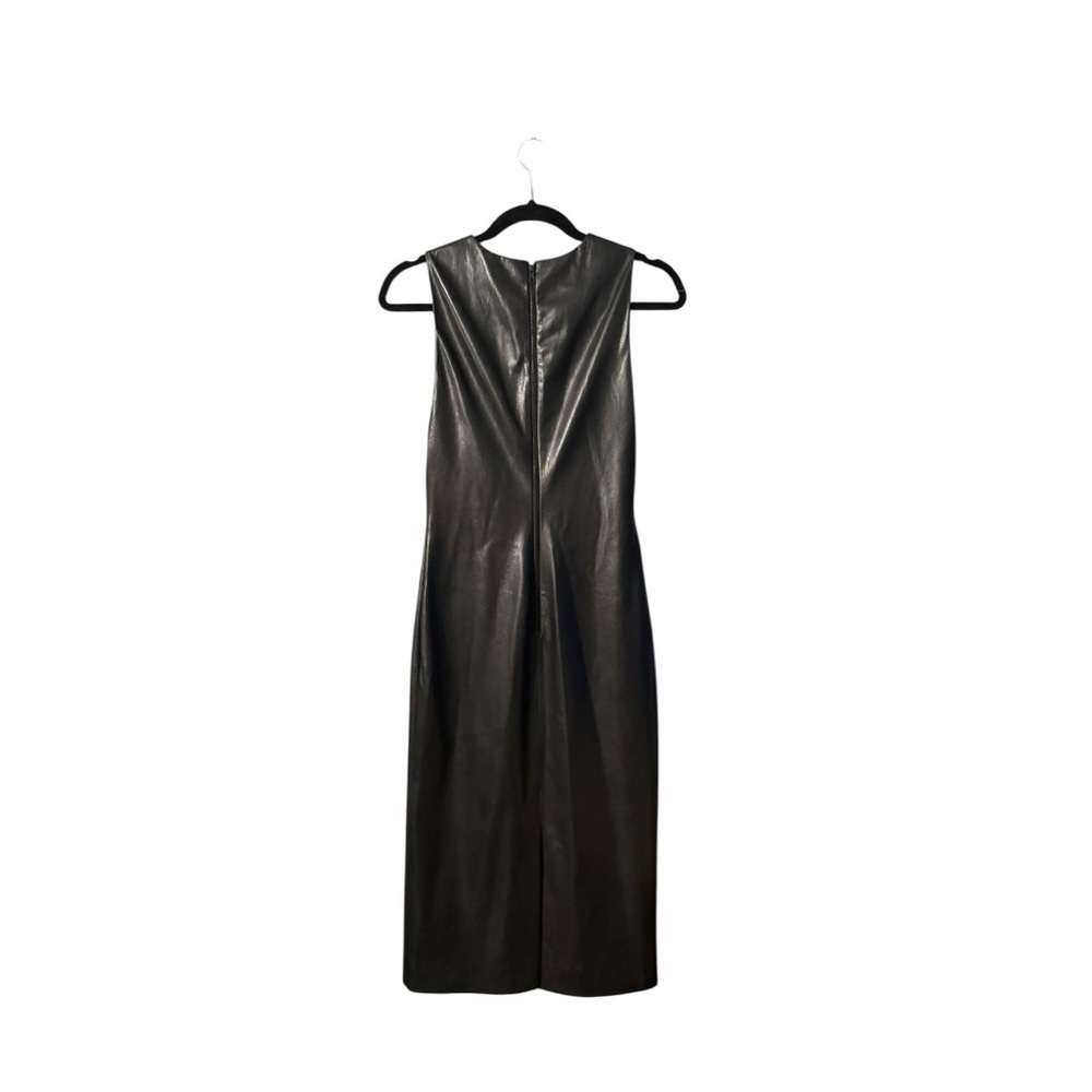 Alice + Olivia Faux Leather Midi Dress - Picture 3 of 8